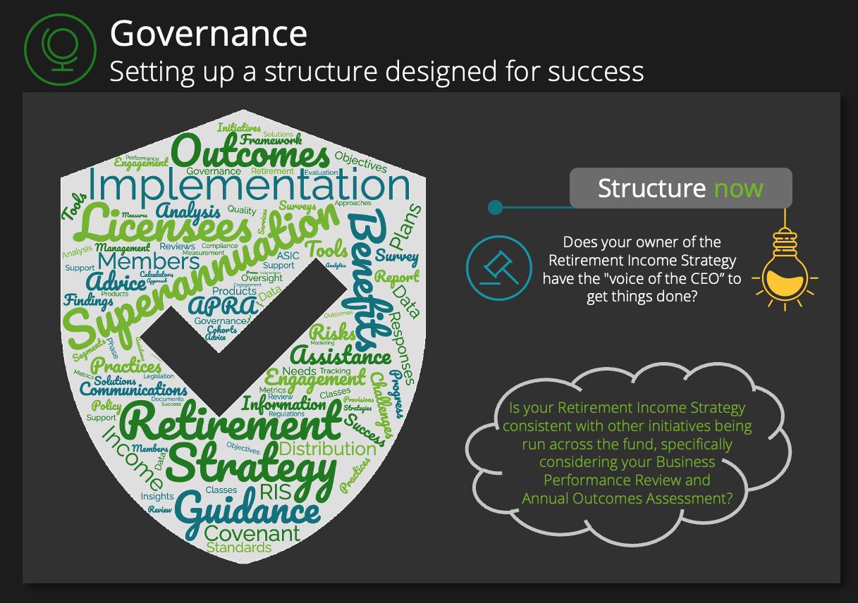 Governance structure for the Retirement Income Covenant – trustee obligations and strategy ownership